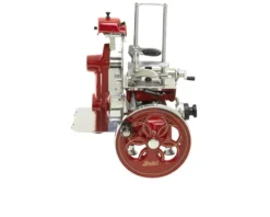 Affettatrice a volano b2 acciaio colore rosso con decoro oro Berkel
