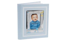 Album orsetto sleepy argento pvd con cornice portafoto celeste Selezione zanolli