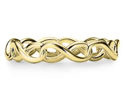Anello acciaio dorato con infinito intrecciato Liu jo
