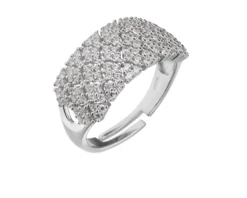 Anello argento con pavè di zirconi bianchi Sovrani