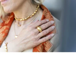 Anello aria argento dorato Unoaerre