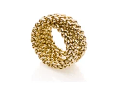 Anello chicco argento dorato Unoaerre