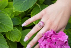 Anello crysalis argento dorato con cuore di zirconi rosa Nomination