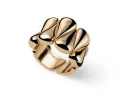 Anello line in bronzo dorato Unoaerre