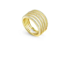 Anello lovelight argento dorato con cubic zirconia bianchi Nomination