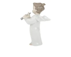Angioletto con flauto porcellana Lladro'