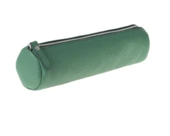 Astuccio tondo case pelle verde Selezione zanolli