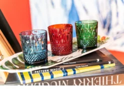 Bicchiere acqua barocco rosso Onlylux