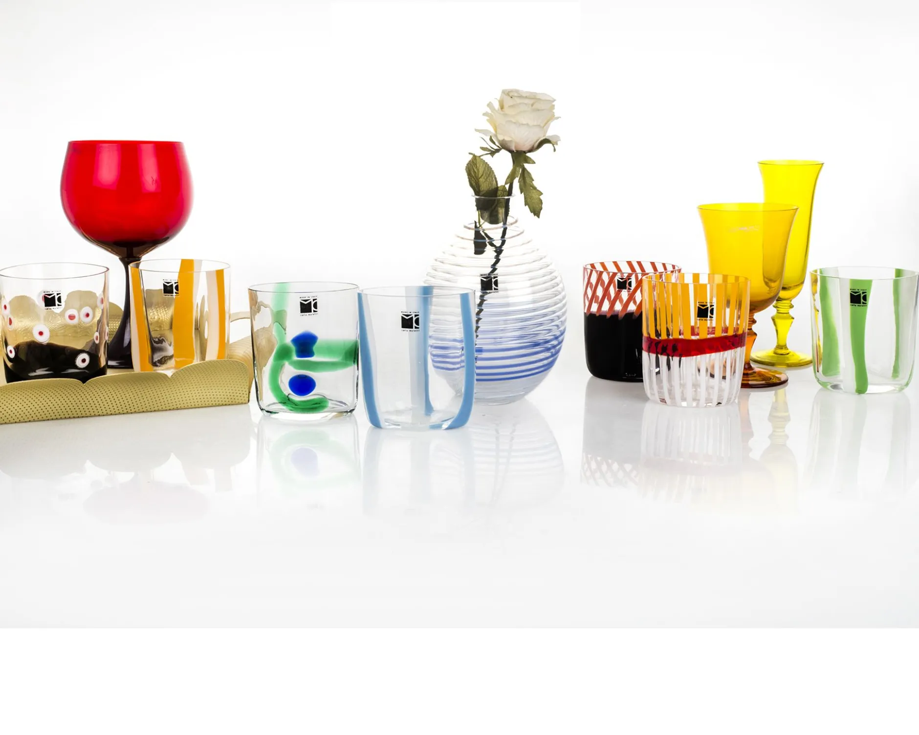 Bicchiere acqua bora vetro di murano collezione 2014 italia Carlo moretti