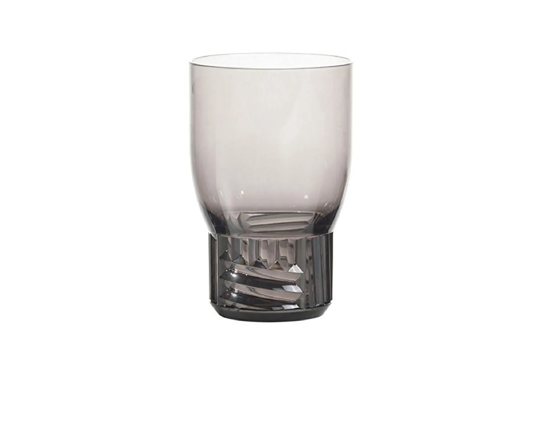 Bicchiere acqua trama colore fumè Kartell