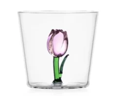 Bicchiere tumbler botanica tulipano rosa Ichendorf