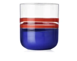 Bicchiere tumbler gesti rosso azzurro Ichendorf