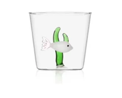 Bicchiere tumbler marine garden pesce bianco e alga verde Ichendorf