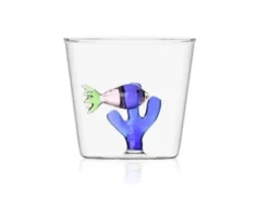Bicchiere tumbler marine garden pesce rosa e alga blu Ichendorf