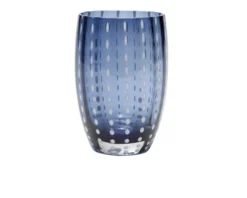 Bicchiere tumbler perle grigio blu Zafferano