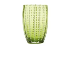 Bicchiere tumbler perle verde mela Zafferano