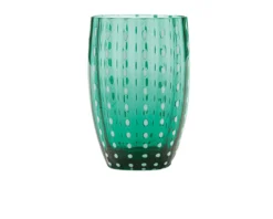 Bicchiere tumbler perle verde Zafferano