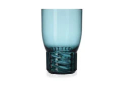 Bicchiere vino trama colore azzurro Kartell