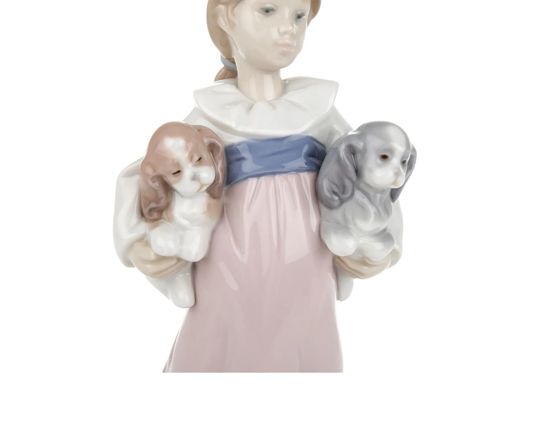 Bimba con cuccioli porcellana Lladro'