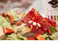 Bomboniera laurea clessidra gufo con scatola e ciuffo portaconfetti Selezione zanolli