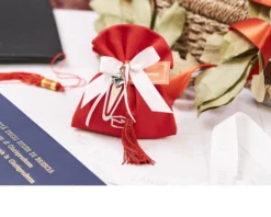 Bomboniera laurea segnalibro della laurea argento con scatola portaconfetti Selezione zanolli