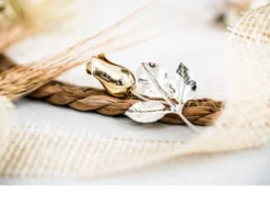 Bomboniera rosetta bocciolo oro silver plated con essenza e scatola Selezione zanolli