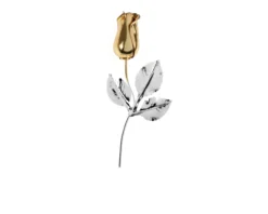 Bomboniera rosetta bocciolo oro silver plated con essenza e scatola Selezione zanolli