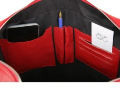 Borsa bowling slim pelle rossa Selezione zanolli