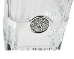 Bottiglia liquore cristallo con fascia argentata Selezione zanolli