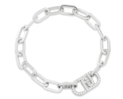 Bracciale acciaio catena con chiusura logo Liu jo