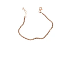 Bracciale argento a palline diamantate regolabile Selezione zanolli