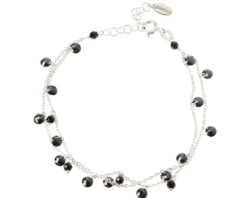 Bracciale argento con charms e zirconi neri Selezione zanolli