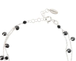 Bracciale argento con charms e zirconi neri Selezione zanolli