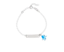 Bracciale argento con elefante e piastrina Selezione zanolli