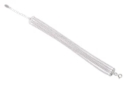 Bracciale argento con 5 fili di zirconi bianchi Selezione zanolli