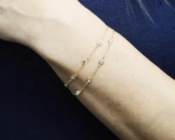 Bracciale argento con finitura oro e cubic zirconia Sovrani