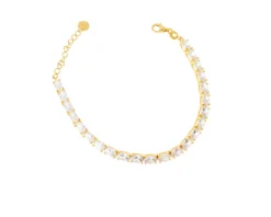 Bracciale argento con finitura oro e cubic zirconia Sovrani