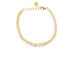 Bracciale argento con finitura oro e cubic zirconia Sovrani