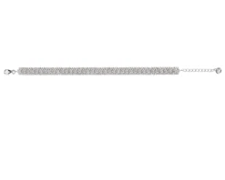 Bracciale argento con pavè di zirconi bianchi Sovrani