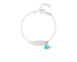 Bracciale argento con pesciolino e piastrina Selezione zanolli
