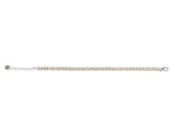 Bracciale argento con zirconi ambra e bianchi Sovrani