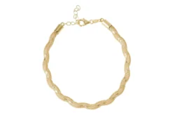 Bracciale argento dorato con maglia a rete Selezione zanolli