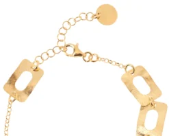 Bracciale argento dorato con rettangoli satinati Selezione zanolli