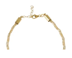 Bracciale argento dorato con maglia a rete torcon Selezione zanolli