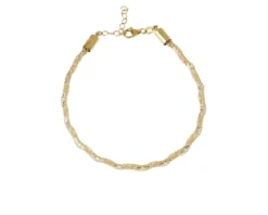 Bracciale argento dorato con maglia a rete torcon Selezione zanolli