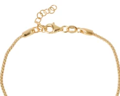 Bracciale argento dorato sfere diamantate centrali Selezione zanolli