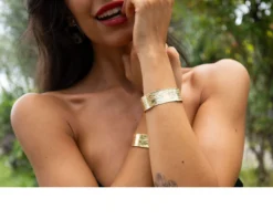 Bracciale argento dorato zigrinato Selezione zanolli