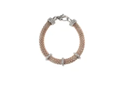 Bracciale argento e 3 anelli con zirconi bianchi Selezione zanolli