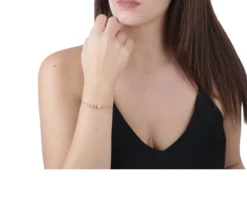 Bracciale argento love e cuore con zirconi bianchi Selezione zanolli