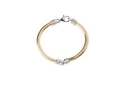 Bracciale argento tubogas con lavorazione centrale Selezione zanolli